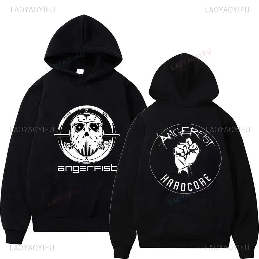 Fashion Angerfist Men Hoodies HARDCORE TECHNO MAINSTREAM GABBA Women Hoodie Angerfist Dutch Gabber Music Sweatshirt