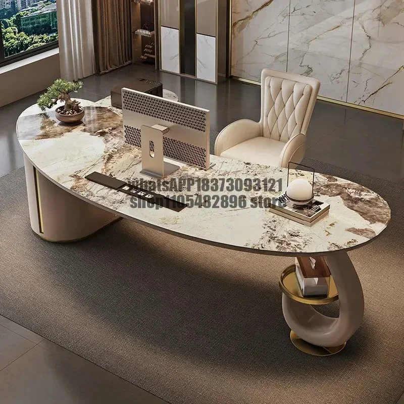 Luxury Nordic Office Desk Minimalist Crafts Office Desk Decoration Ufficio Home Furniture