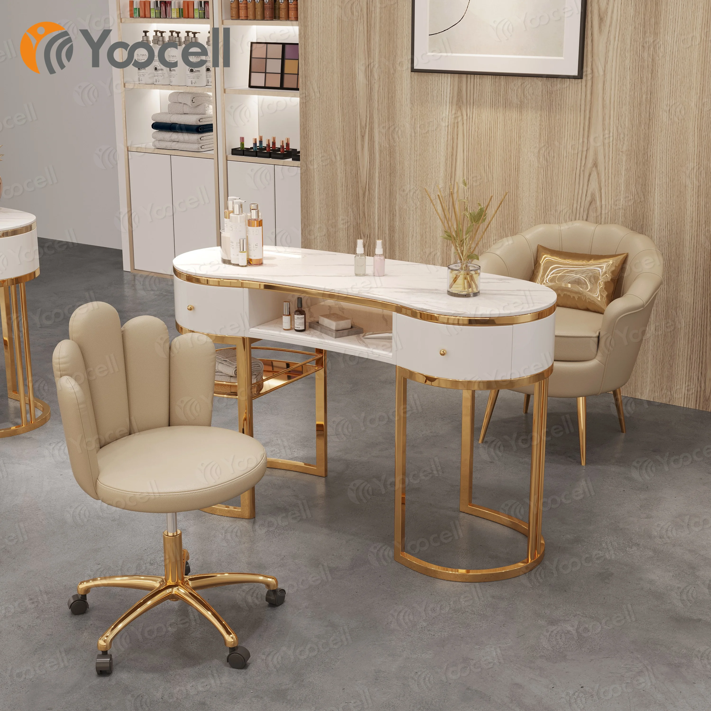 Yoocell nail table manicure furniture manicure table station manicure table beauty salon