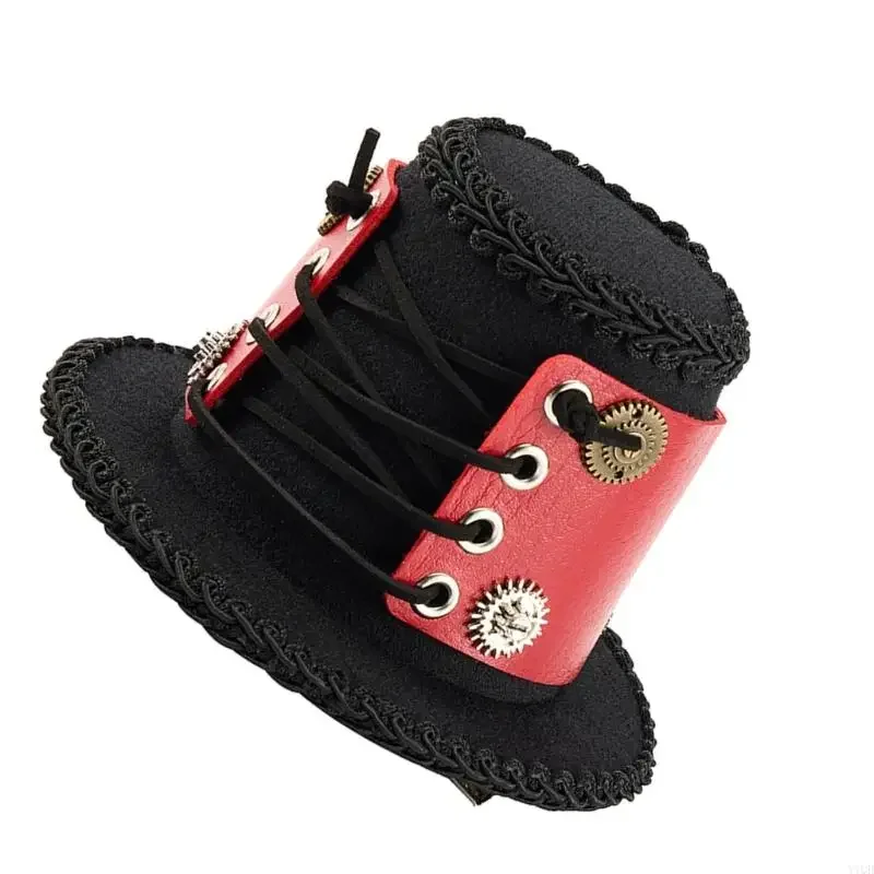 

Элегантная уникальная верхняя шляпа с промышленным оборудованием и костюмом для дизайна для вечеринок и ужинов