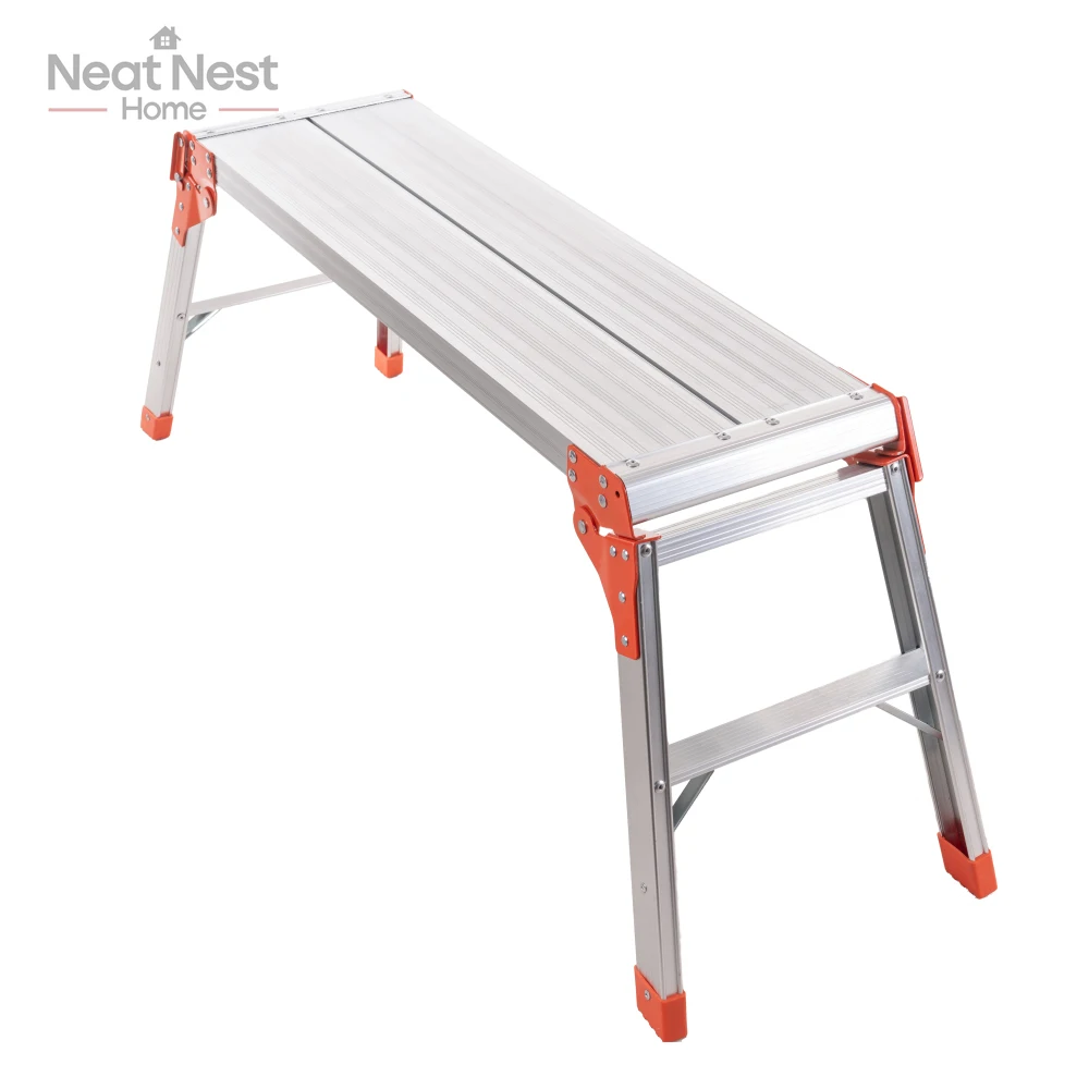 

Locking legs Aluminum workbench, large-sized step stool, foldable portable workbench,Portable and convenient Construction Tools,