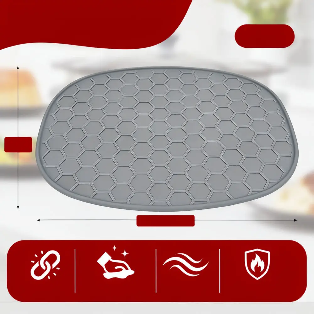 Countertop Protection Mat For Ninja MC1001 Foodi Slow Cooker Heat Resistant Silicone Pad Kitchen Non Slip Support