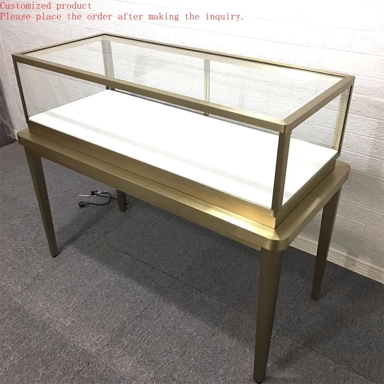 

Custom.Shop Glass Display Shelves for Jewelry Display Gold Necklace Bracelet Diamond Ring and Perfume Display Cabinet