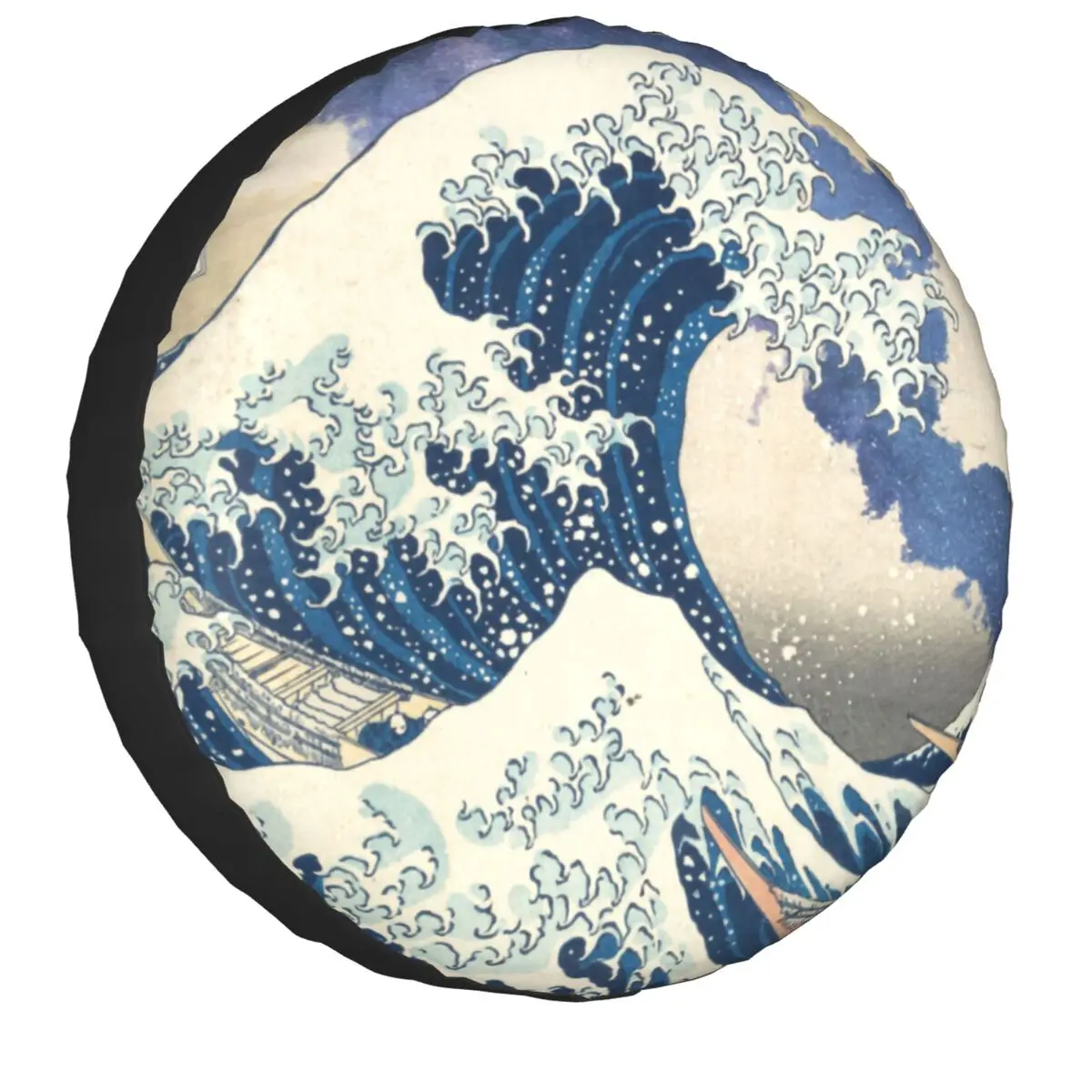 Grande onda fora de kanagawa montagem erupção fuji caso capa de pneu de reposição katsushika hokusai capas de roda para jeep mit