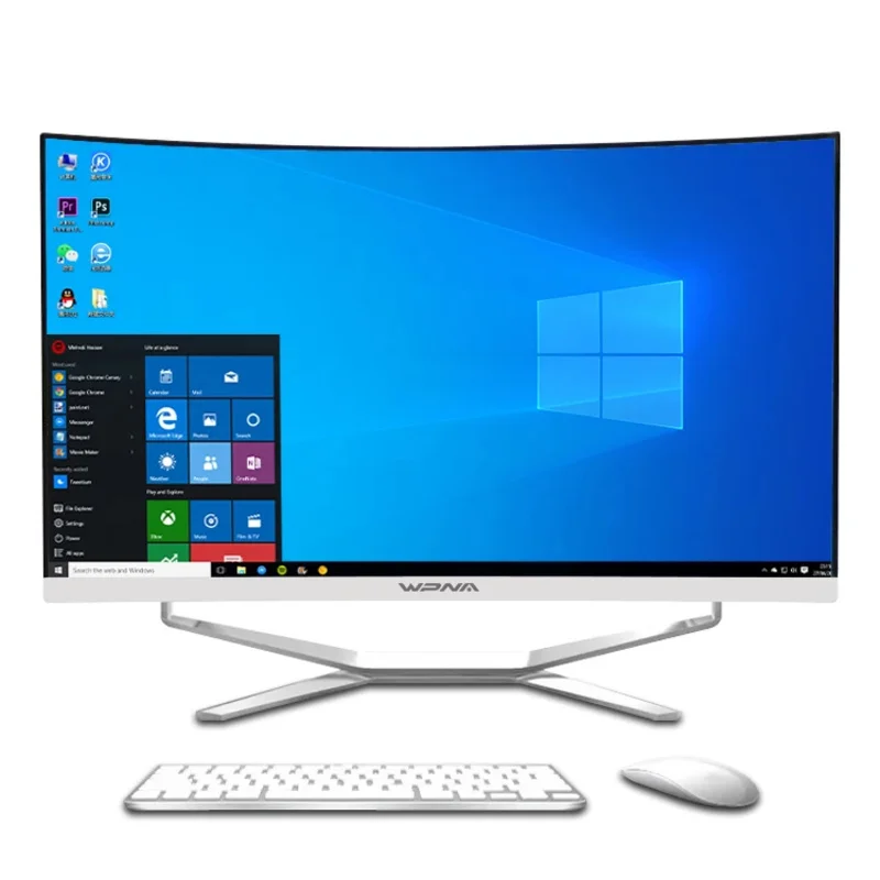 24 "27'' All In One Pc Core I7 I5 I3 8gb Ram 256gb Ssd + 500gb Hdd 1920*1080p Hd Led Curva Schermo Monoblocco Computer