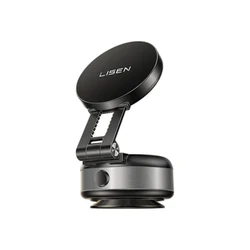 LISEN 2025New Arrival Foldable Dashboard Magnetic Vacuum Suction Cup Phone Holder Car Mount for Car Office Outdoor