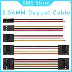 10PCS 2.54mm Dupont line single-ended tinned/double-ended female-to-female co-directional rehearsal cable 2p-10P 100~300mm