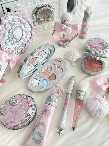 Imagen 2 del producto Flower Knows Shell Pearl-Juego de maquillaje, sombra de ojos, brillo de labios, colorete, caja de regalo del océano, Kit de cosméticos, nueva colección, tema de sirena