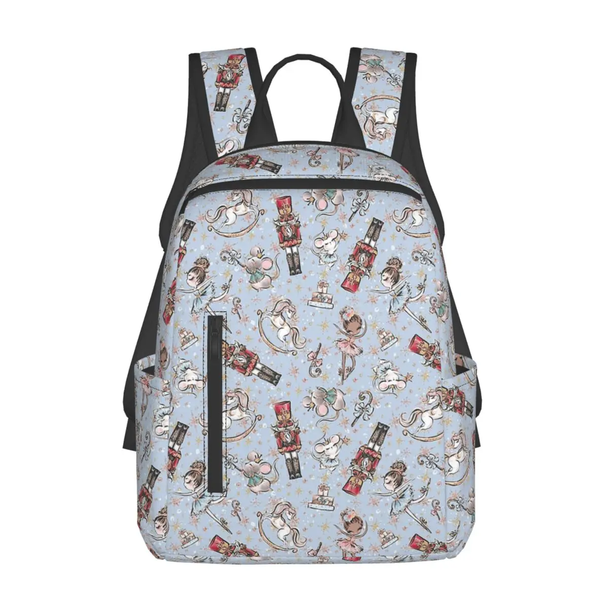 

Christmas Nutcrackers Stars Ballerina Violin Backpack Daypack Large Capacity Children BookBag School Bag Shoulder Bags