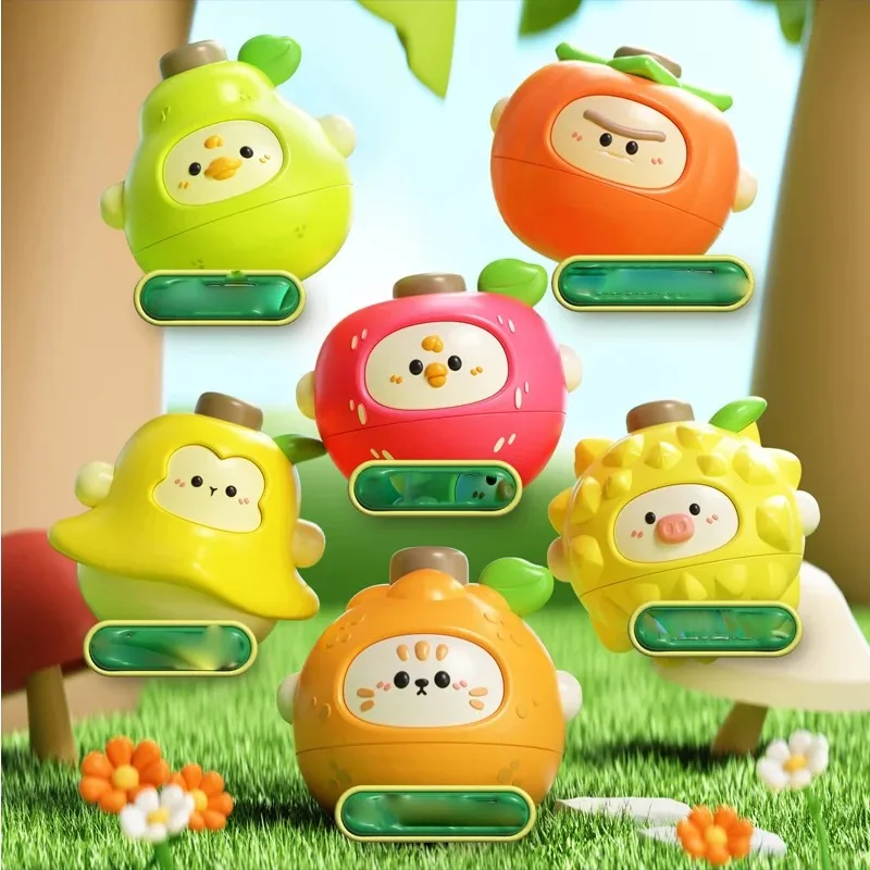 New fruit spinning top battle toy with cute design and interactive clash play, great fun for boys and kids' daily entertainment.