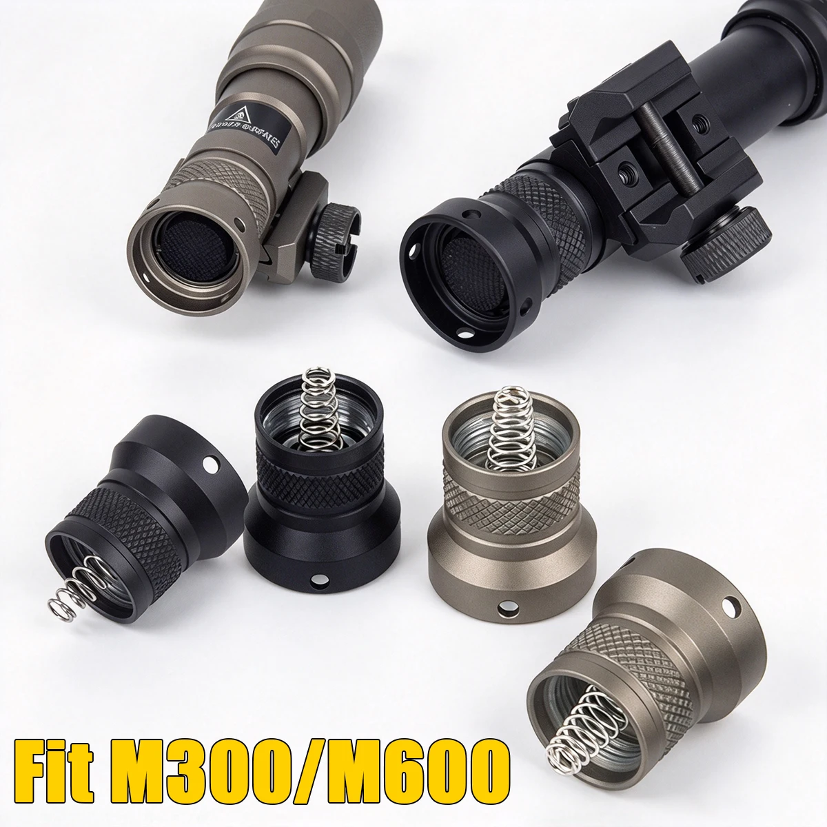 Surefire M300 M600 Flashlight Constant Pressure Switch Adapter for M600C M600B Scout Light Tail Cover Control Switch Button