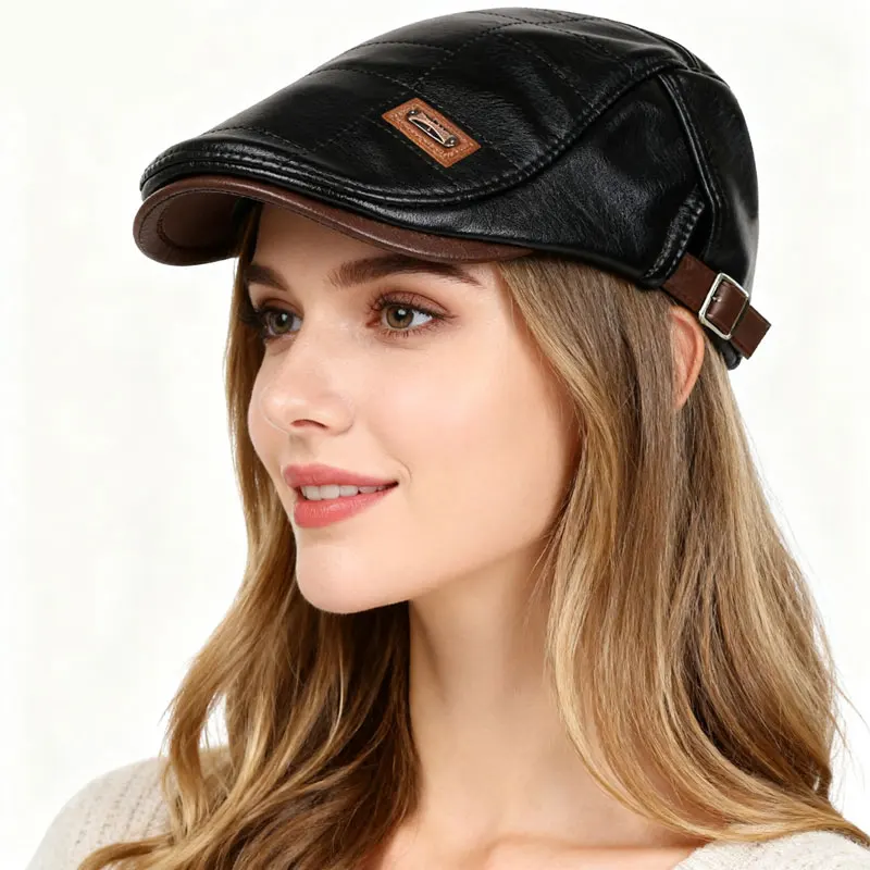 Personalized Leather Beret, Retro Craft, Create British Retro Fashion Look