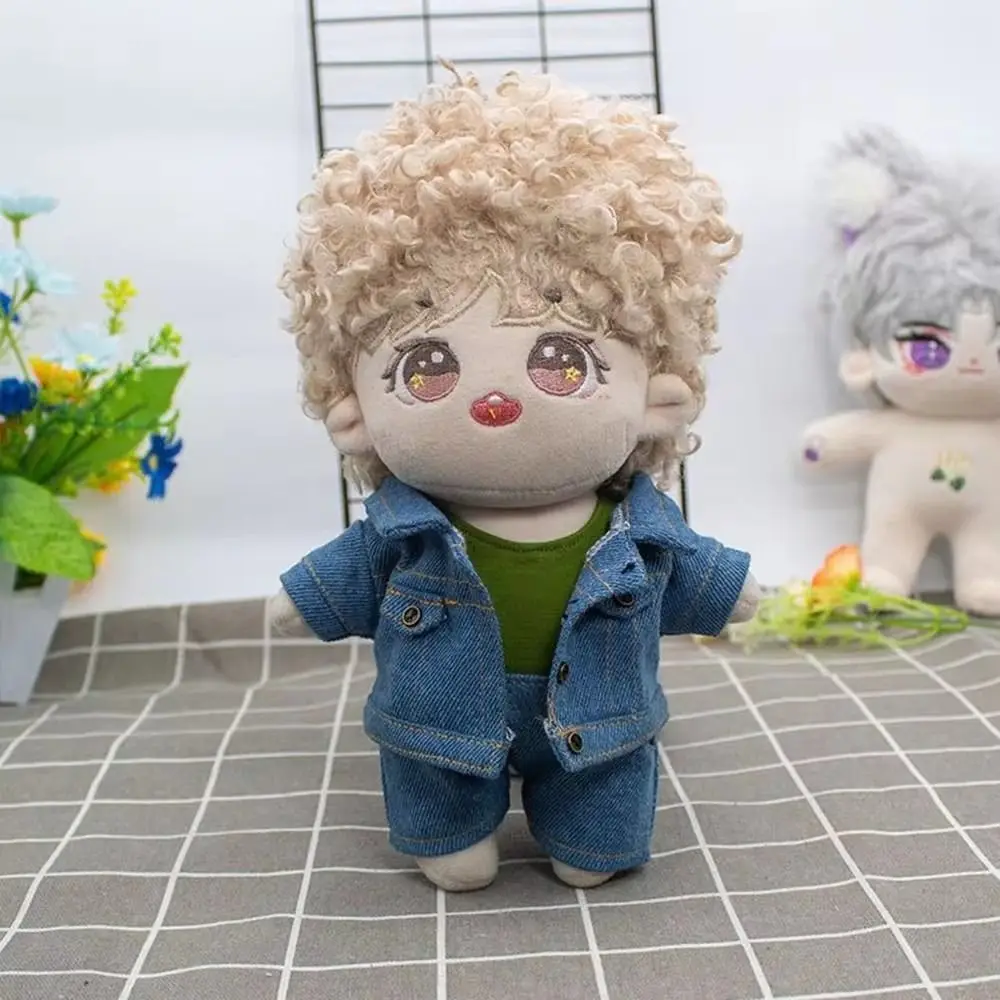 Fashion Casual Wears Cotton Doll Jeans Daily Outfit Dress Up Doll Jacket Pants Denim Clothes Suit Doll Coat Tops Kids Toys