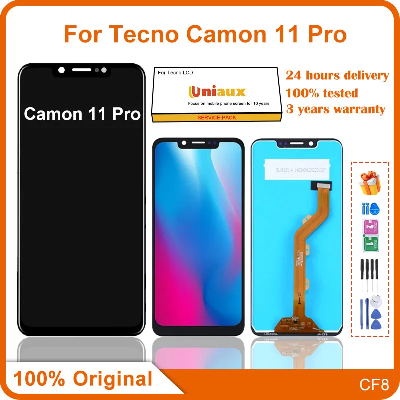 

6.2" Display For Tecno Camon 11 Pro CF8 LCD Display Touch Screen Digitizer Assembly For Tecno CF8 LCD Repair Replacement Parts