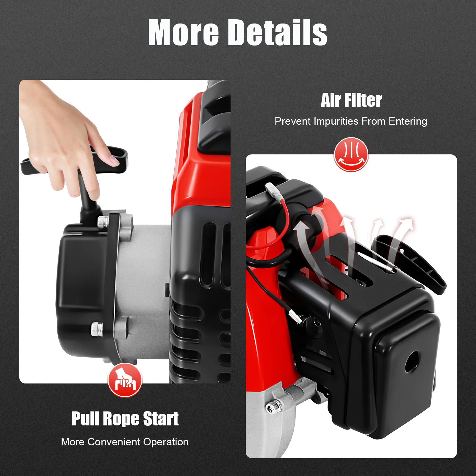 49cc 2-Takt-Motor Shortblock-Baugruppe-Pull-Startmotor für Roller/Dirt Bike, luftgekühlt mit Fliehkraftkupplung (AC-YCZYQ-1493)