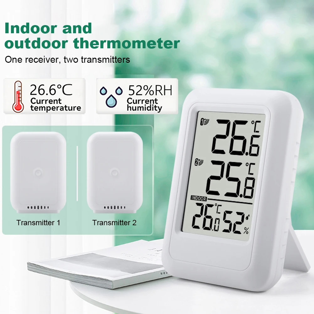 

Беспроводная метеостанция, монитор температуры и влажности, складная подставка внутри и снаружи термометра для домашнего офиса