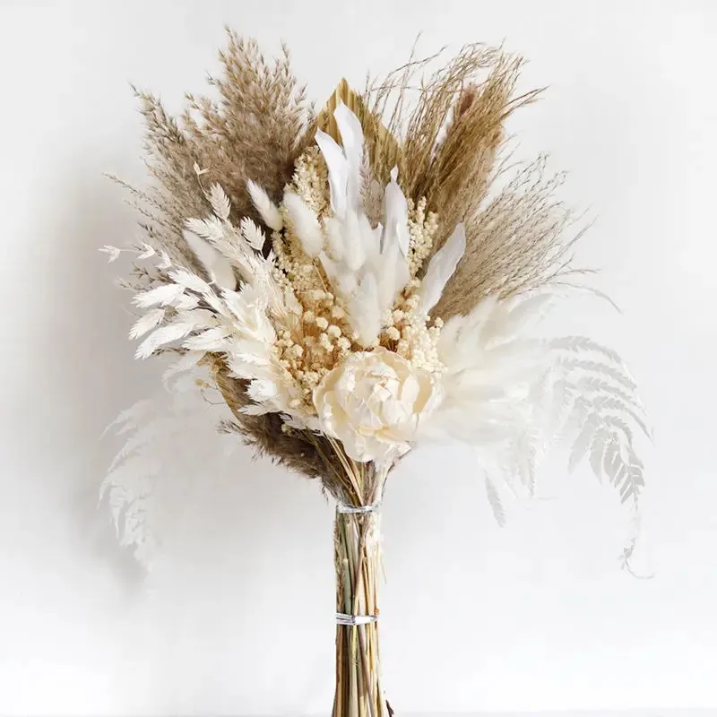 

Christmas Decorations Boho Natural Preserved Dried Flower Bouquets Wedding Bridal Bouquet for Home Boho Decor Flower Arrangement