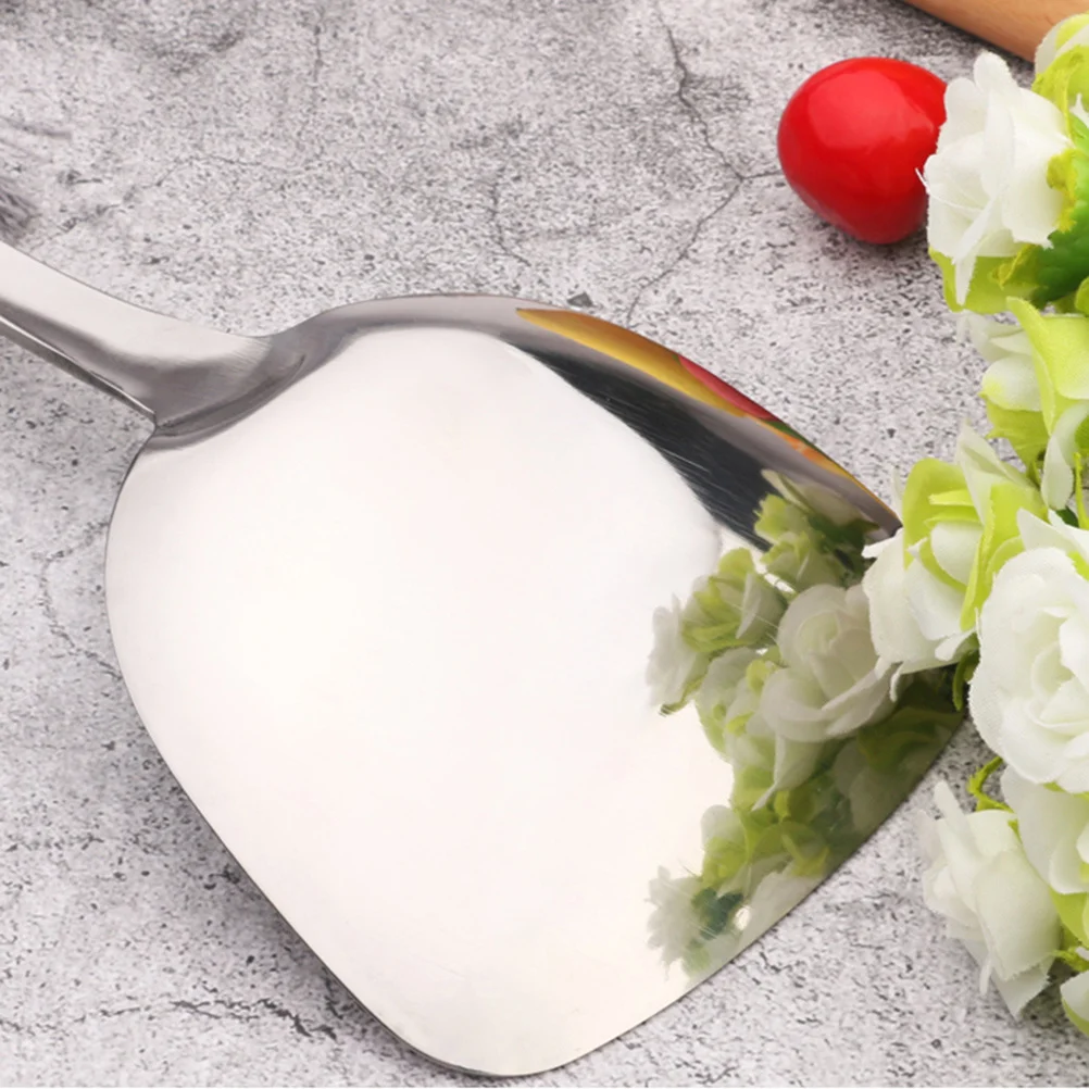 

Household Stainless Steel Spatula Handle Cooking Turn Pancake Stir-Fry Kitchen Utensils Lightweight