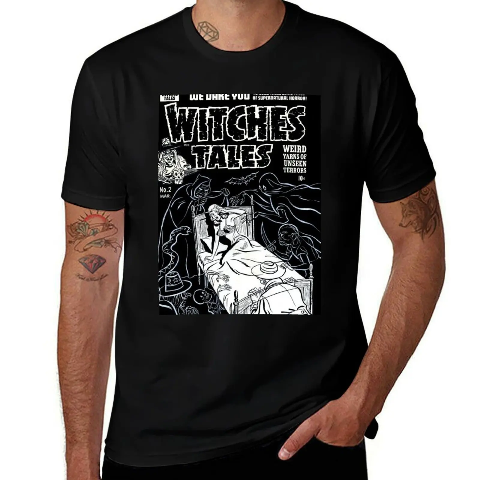 

Witches Tales #2 (Harvey Horror Comics) - restored original b/w artwork T-Shirt