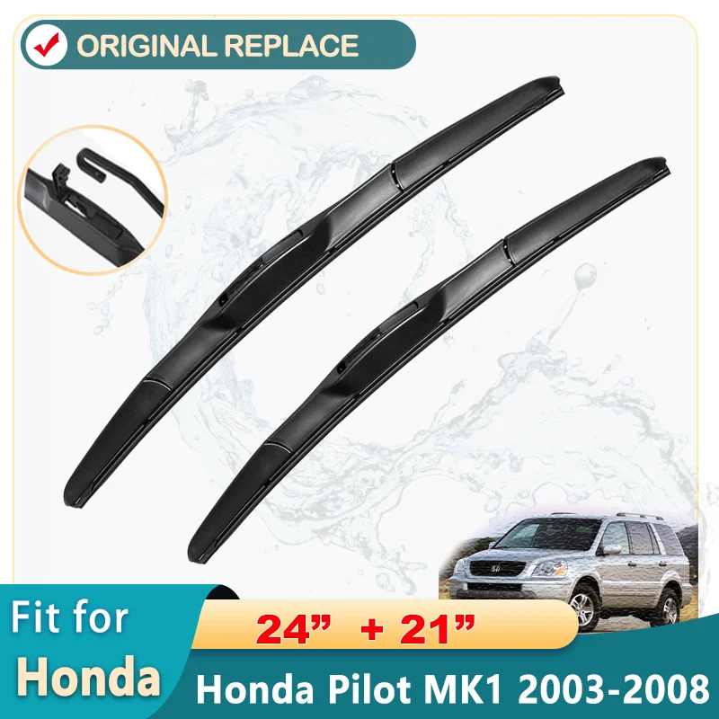 

Wiper Front Wiper Blades For Honda Pilot MK1 2003 2004 2005 2006 2007 2008 Windshield Windscreen Front Window 24"+21"