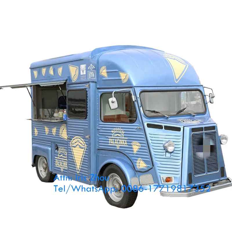 

New Street Food Vending Cart / Electric Vintage Food Truck / Mobile Food Trailer Sale