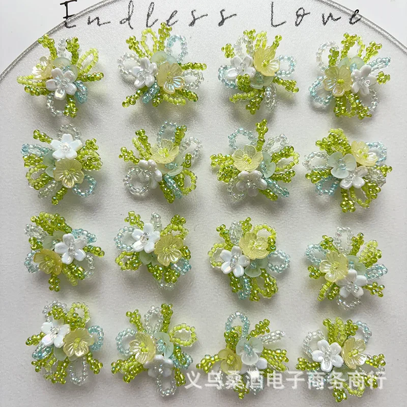 

Elegant Handcrafted Beaded Flower Shoe Charm for Jelly Shoe Decoration Non Toxic Soft Touch Comfortable