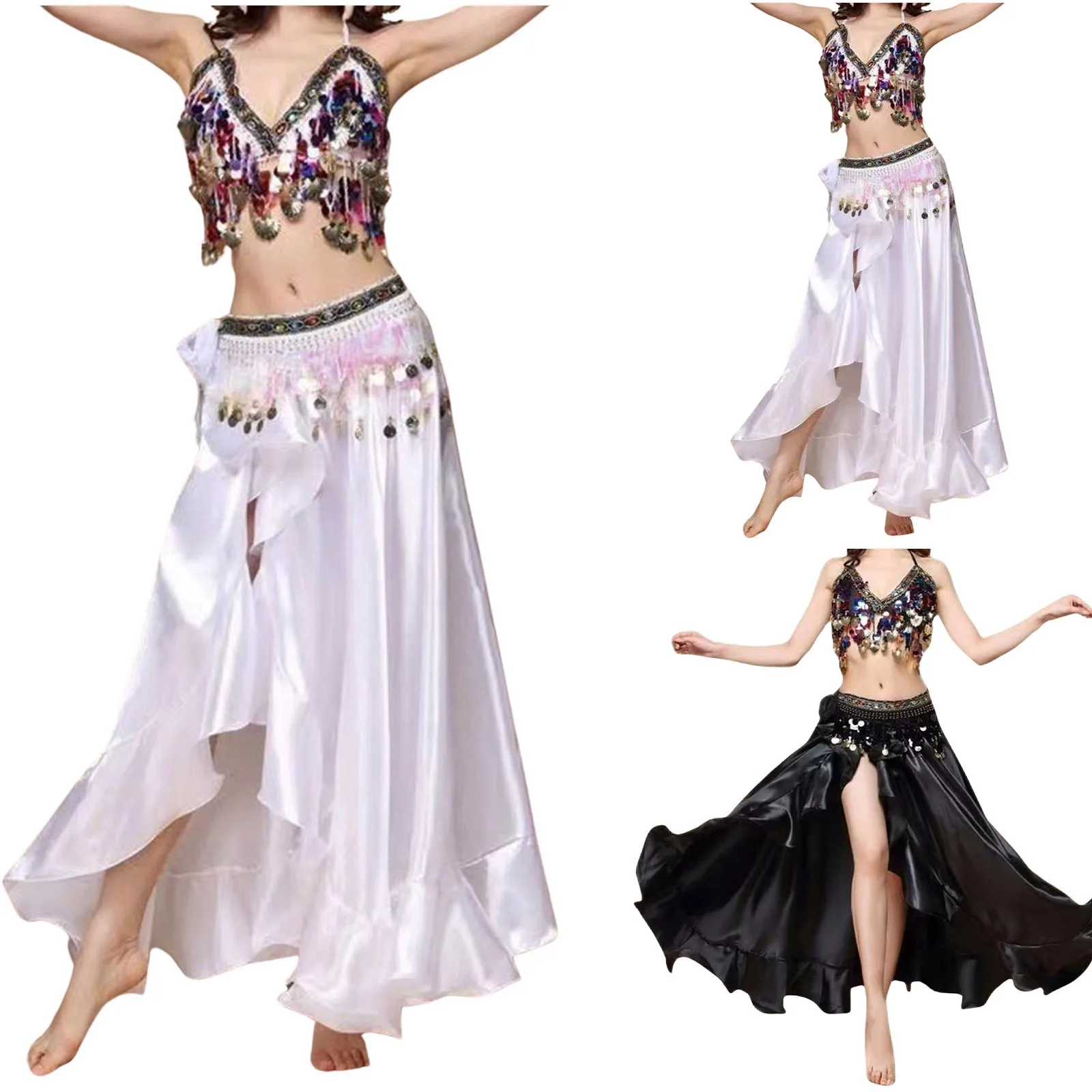 Carnival New Adult Lady Women Belly Dance Costume Oriental Bellydance Skirt Stage Performance Bra Belt Skirt Belly Dancing Wear