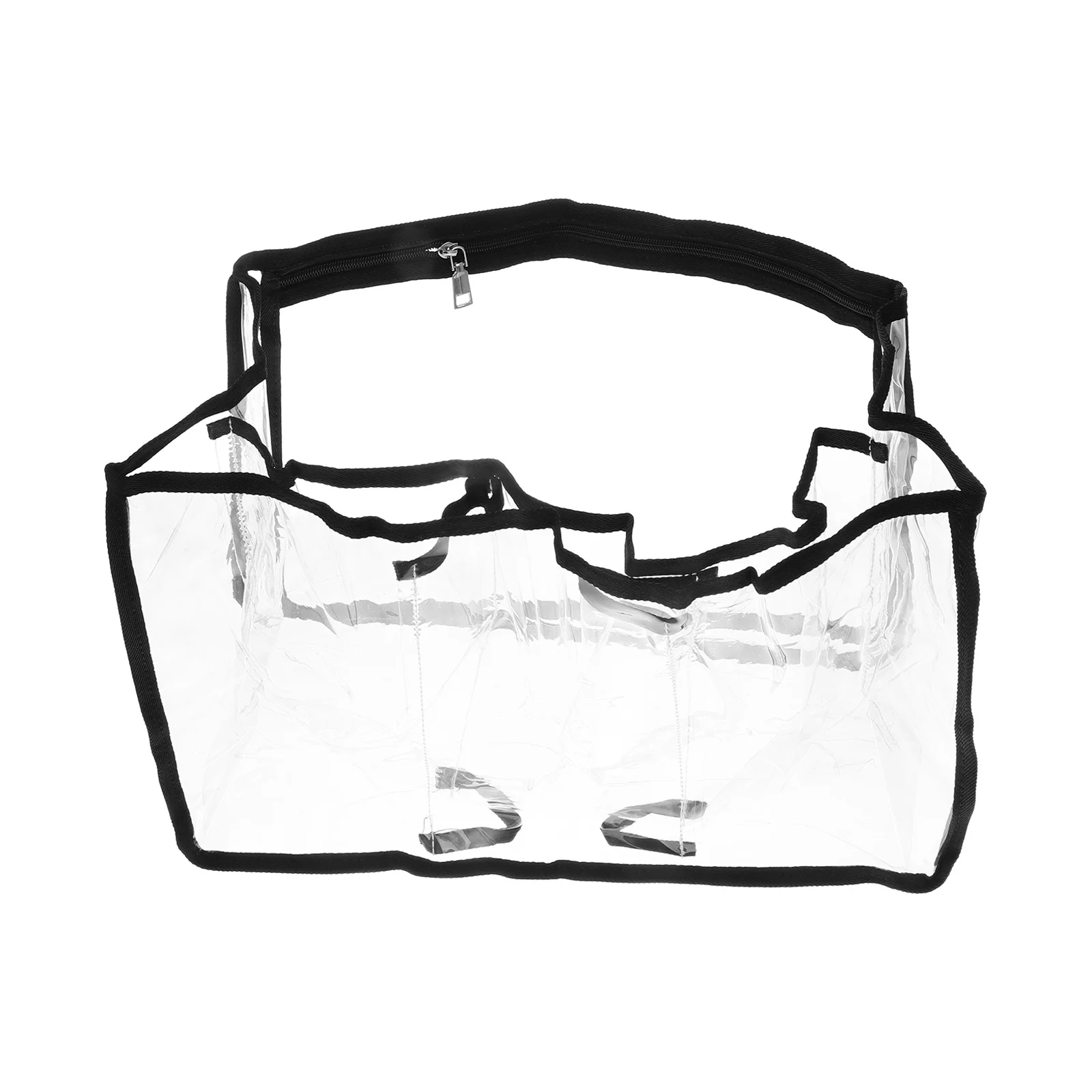 Beach Bag Thickened PVC Material Divided Sections Large Capacity Clear Makeup Storage Bag Travel Beach Tote Organizer