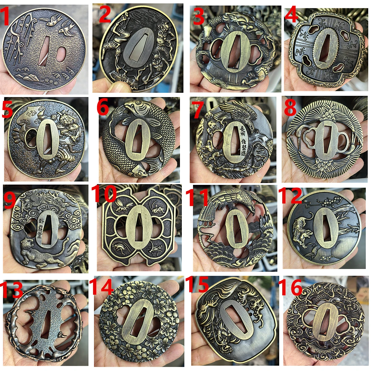 Wonderful Nice Alloy Tsuba Guard For Japanese Tsuba Samurai Katana Sword Guard Wakizashi Fittings