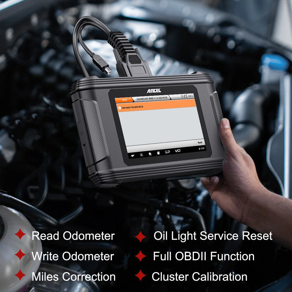 ANCEL DM500 OBD2 Car Cluster Correction Instrument Adjustment Tool Oil Reset Code Reader Read Write EEPROM Automotive Scanner