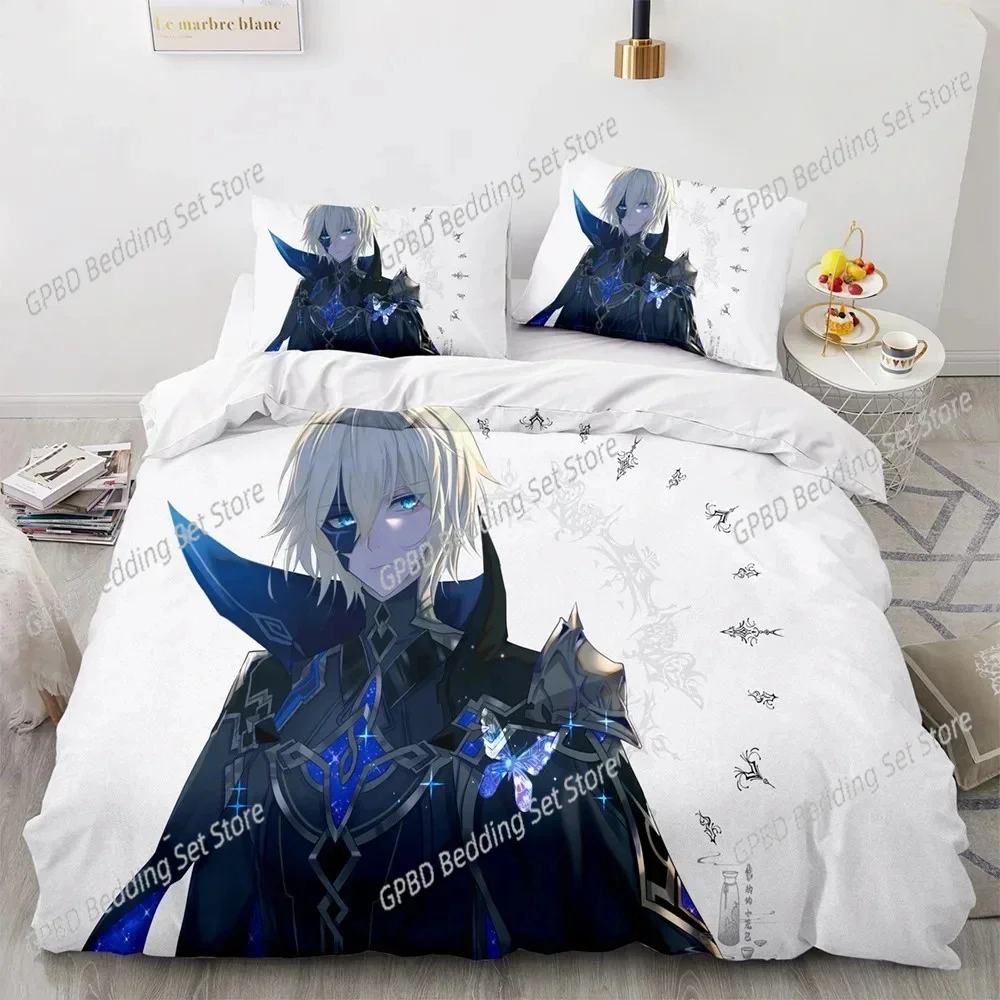 

Genshin Impact Bedding Set Game 3d Print Bed Linen Quilt Soft Duvet Cover Sets Home Textile Queen King Size Girl Boys Room Decor