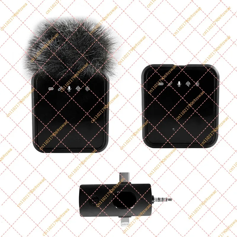 F11-2 Wireless Collar Microphone One for Two, Mobile Phone Video Live Broadcast Noise Reduction Three-in-one Radio Microphone