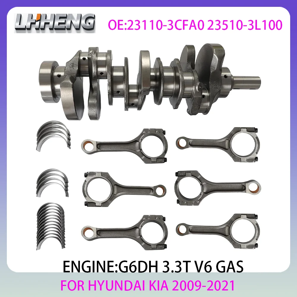 

Engine crankshaft connecting rod bearing set 3.3L 3.3 L T V6 GAS For HYUNDAI GENESIS GRAND SANTA GRANDEUR KIA SEDONA 08-20 G6DH