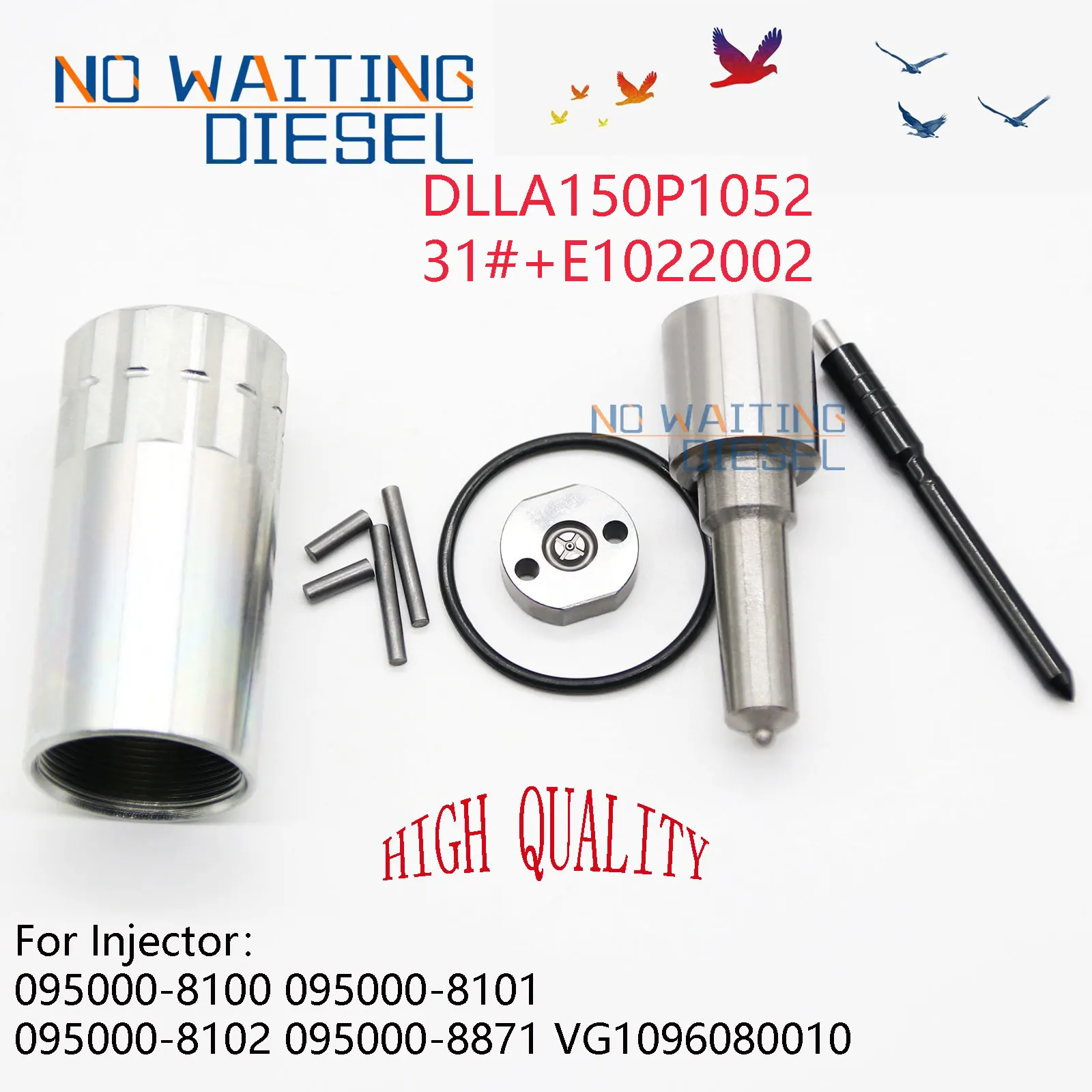 DLLA150P1052 Injector Nozzle Valve Caps 31#+E1022002 Repair Kits 0934001052 For 0950008871 VG1096080010 0950008100 0950008101