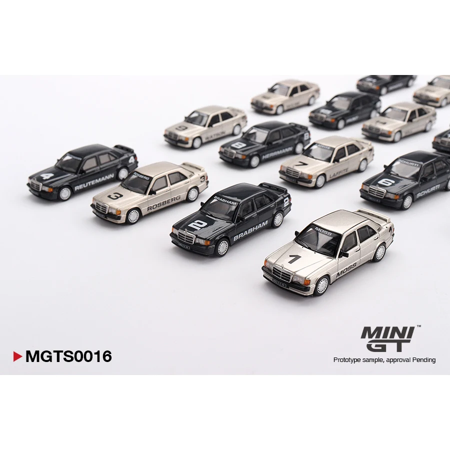 مينيجت 1/64 # S0016 مرسيدس بنز 190E 1984 Nürburgring سباق الأبطال مجموعة طبعة محدودة 5000 مجموعات سيارات سبيكة دييكاست نموذج