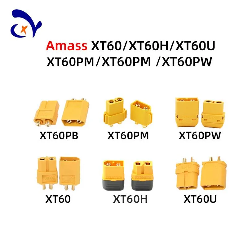 1Pair Amass XT60 XT60H XT60U XT60PB XT60PM XT60PW Gold Plated Banana Head Connector Plugs