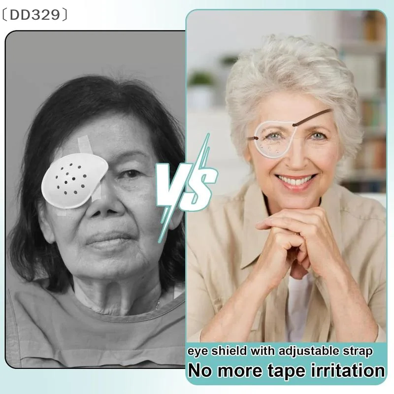 〔DD329〕Protective Multihole Transparent Eye Mask Adjustable Breathable Single Eye Mask After Surgery Protective Eyepatch