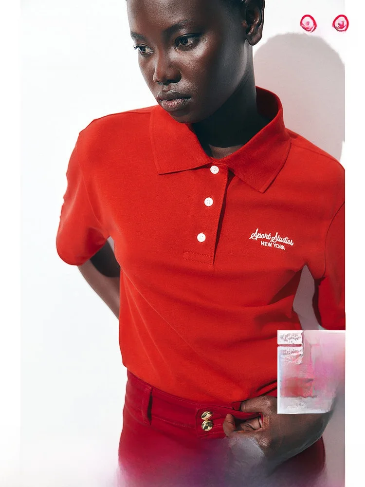 

H&M Женский irt Весенний простой повседневный воротник с буквенным принтом ort Sve Топ Хлопок 95% полиэстер 5% эластичное волокно