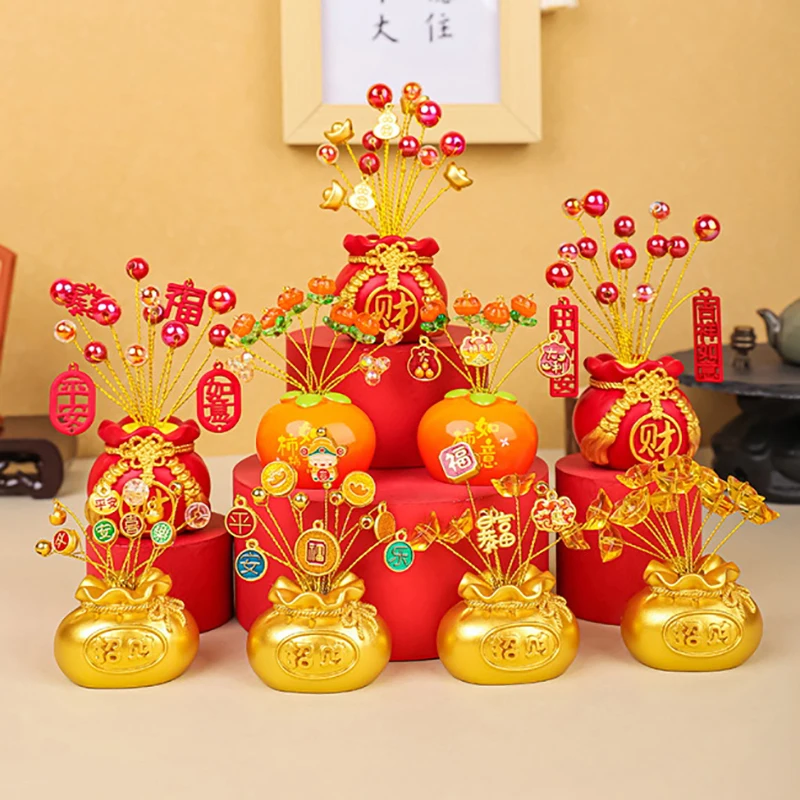 Fortune Money Bag Series เครื่องประดับ Creative Desktop ตกแต่ง New Home Entrance เครื่องประดับรถของขวัญเทศกาล