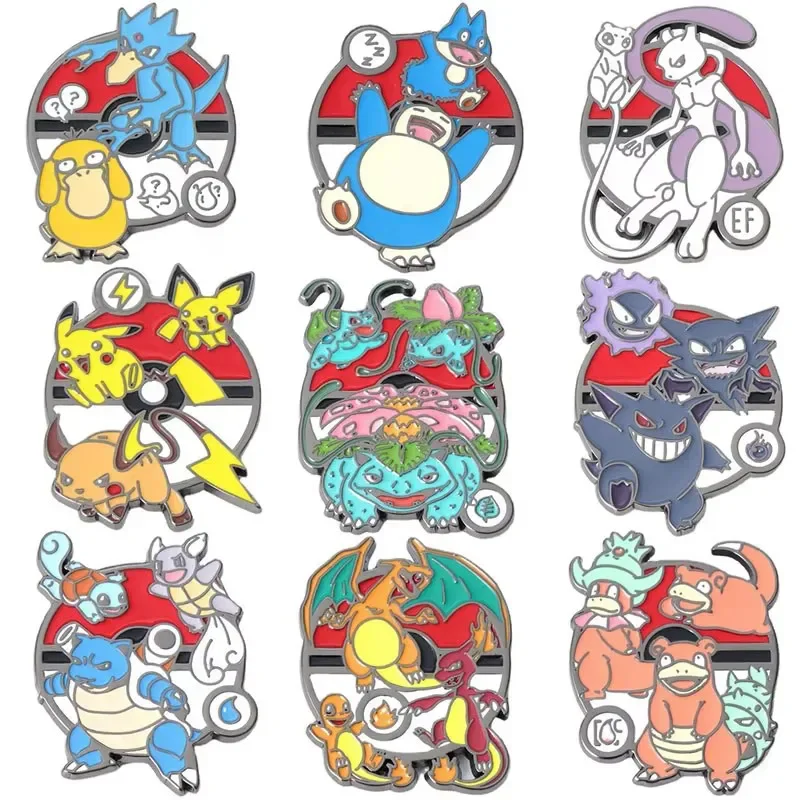 2026-新ポケモンエナメルピンラペルピンバックパック用ブローチ鉄バッジファッションブローチ服ジュエリーギフト友人ギフト