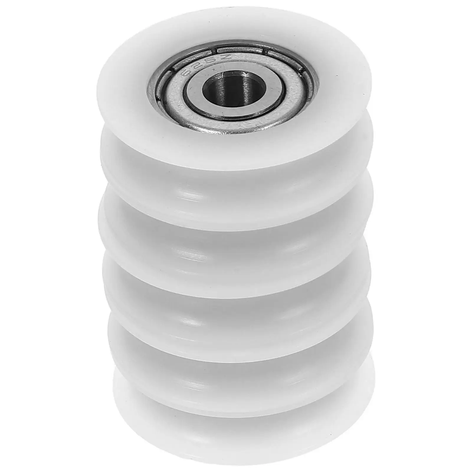 

5 Pcs Plastic Pulley Rotating Bearing Wheel Pom Wheels Heavy Duty Bearings Roller Guide Wheel U Groove Pulley Sliding Door Track