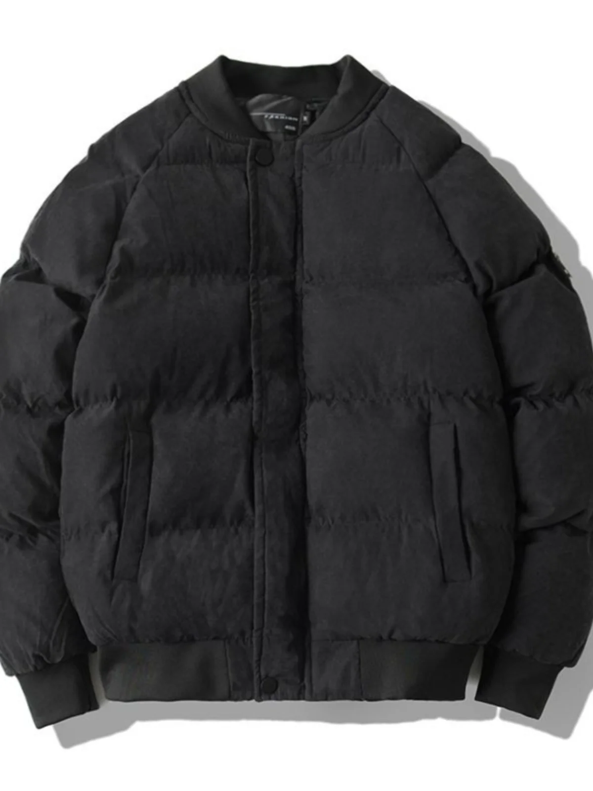 

New Winter Men's down Cotton Jaet Baseball Collar Thiened Coat Casual Loose Fit Youth Pure Color Basic Sle Outerwear