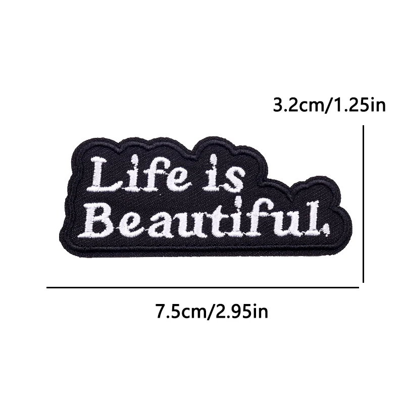 Witziger Slogan-Aufnäher zum Aufbügeln mit optimistischen Zitaten für Kleidung, Jacken, Hüte, positive Vibes, humorvolle Lifestyle-Dekoration – Detail 27