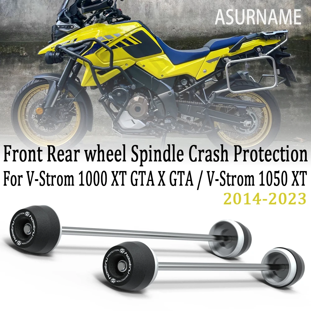 

Motorcycle Front & Rear Axle Fork Crash Sliders Wheel Protection For Suzuki V-Strom 1000 XT GTA X GTA V-Strom 1050 XT 2014-2023