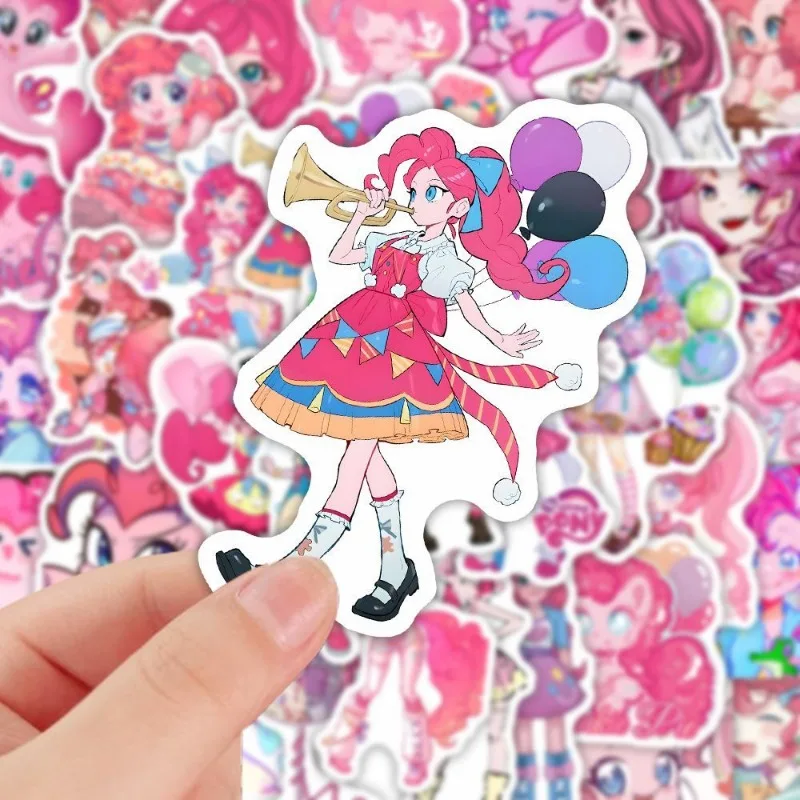 48PCS Anime Cartoon My Little Pony Pinkie Pie Sticker Notebook Phone Case Computer Refrigerator Cup Guitar Sticker Wholesale