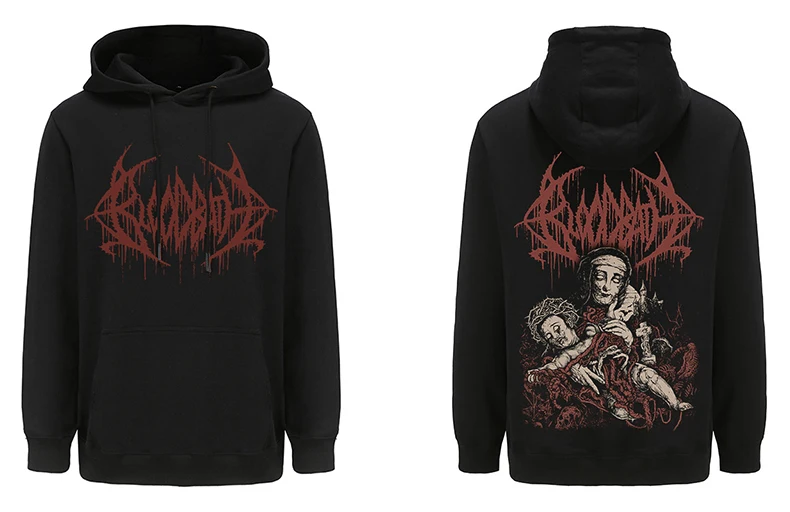 Bloodbath Swedish Death Metal Hoodies Mens Fashion Graphic Zipper Hoody Tops Harajuku Streetwear Oversized Hooded Clothes