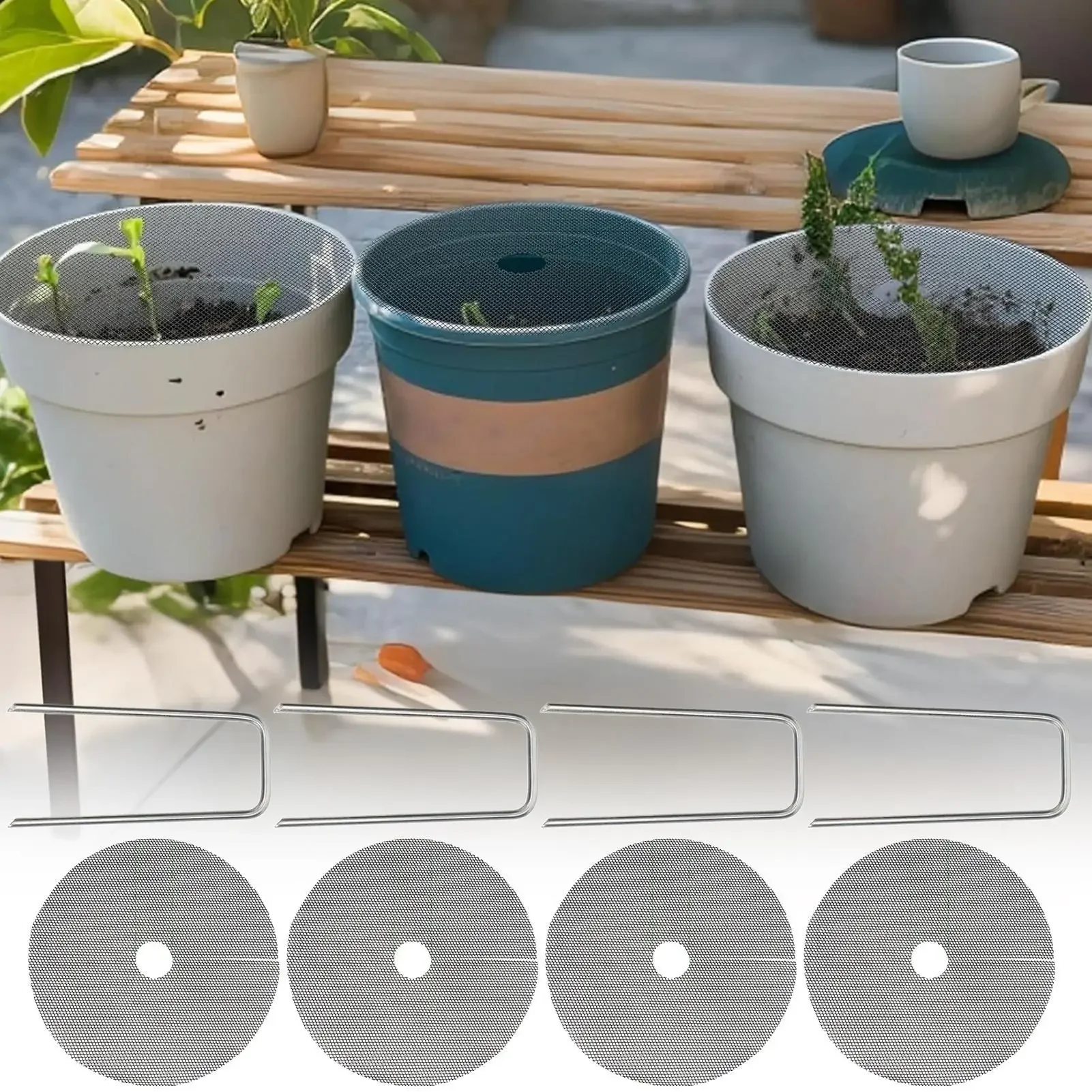 Indoor Plant Protector from Cats Cuttable Planter Mesh from Soil Animals Protector Covers for Outdoor Flower Garden Bonsai