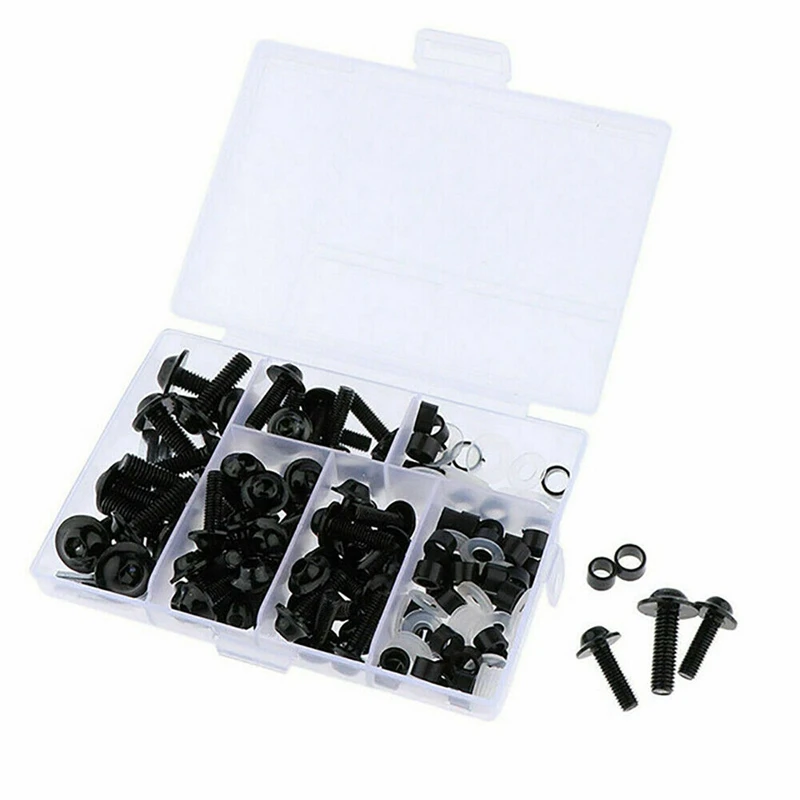 158PCS Universal Motorcycle Fairing Screws Nuts Kit Moto Body Work Bolts Screw For Yamaha YZF R1 R6 R3 2004- 2008
