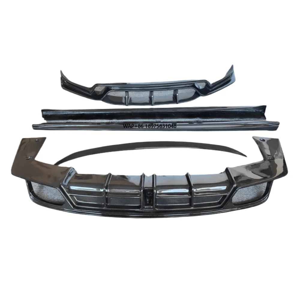 

for 2018-2021 Coupe Modification Carbon Fiber Front Bumper Rear Diffuser Side Skirt Spoiler Body Kit