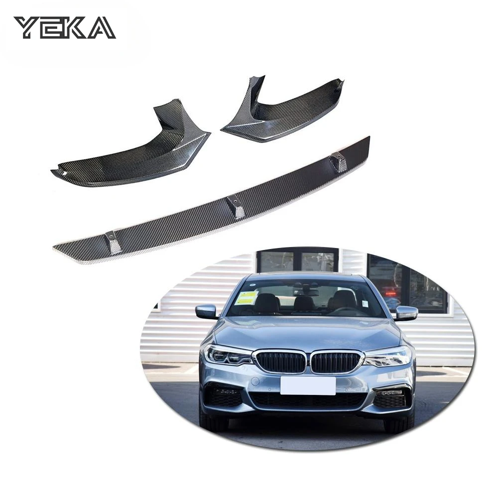 V-shaped carbon fiber front lip suitable for BMW G30 G31 / G38 5 series real carbon fiber bumper front lip skirt